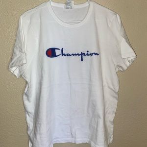 Champion Logo White Tee